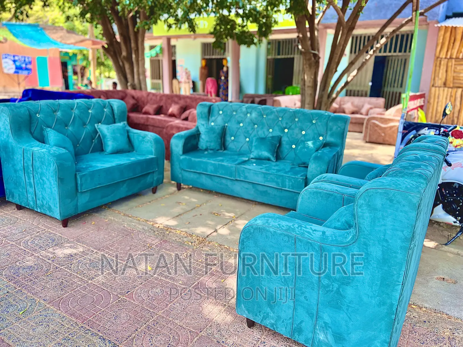 Sofa L Shape or Corner Sofa Made of Wooden Material