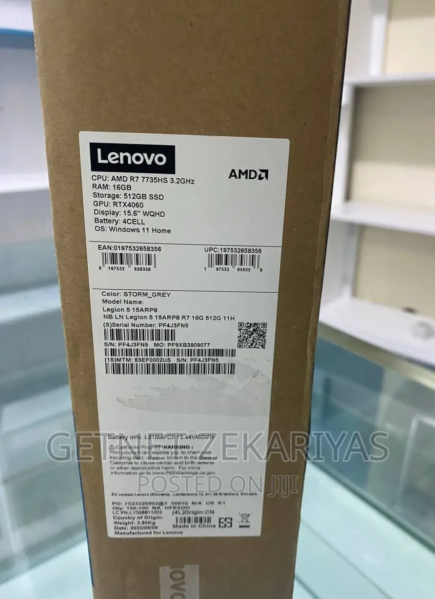 New Laptop Lenovo Legion 5 16GB AMD Ryzen 7 SSD 512GB