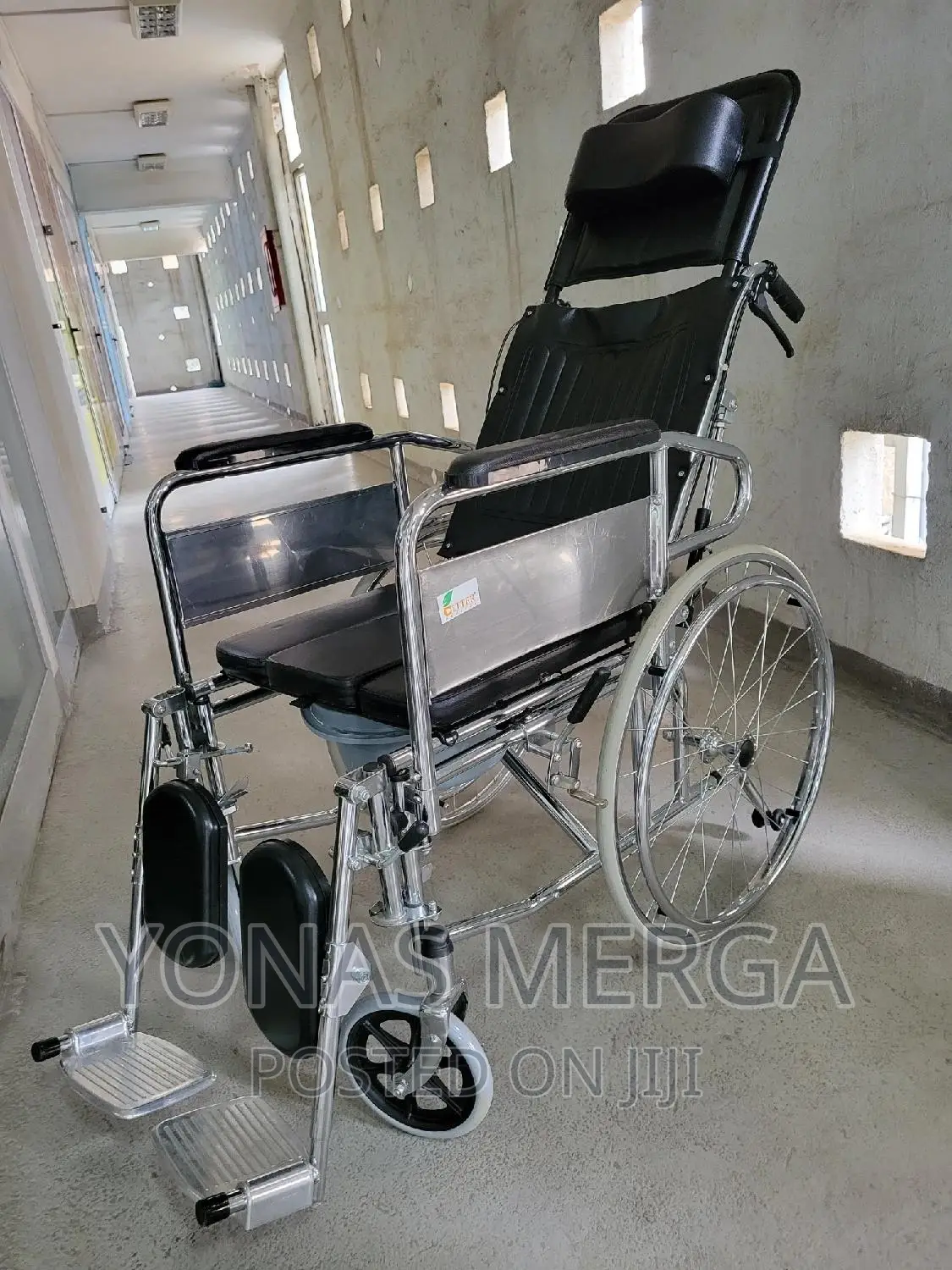 Toilet Inmed Reclining High Back Wheelchair W/ Commode