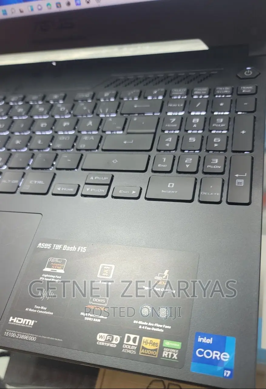 New Laptop Asus TUF Dash F15 16GB Intel Core I7 SSD 1T