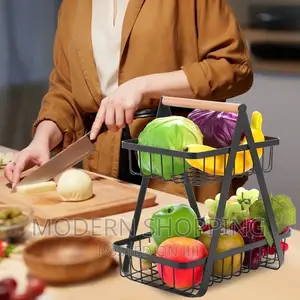 Photo - 2 Layer Stainless Still Fruit Basket