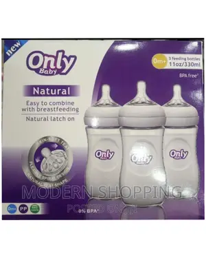 Photo - 3 Pc Only Baby Feeding Bottles ጫፉ እንደ እናት ጡት የሆነ ጡጦ