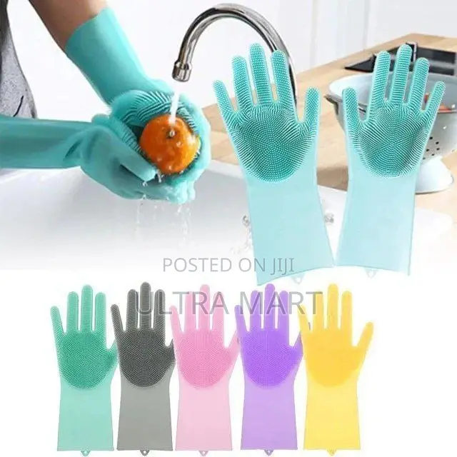 2pcs Silicone Dish Washing Glove