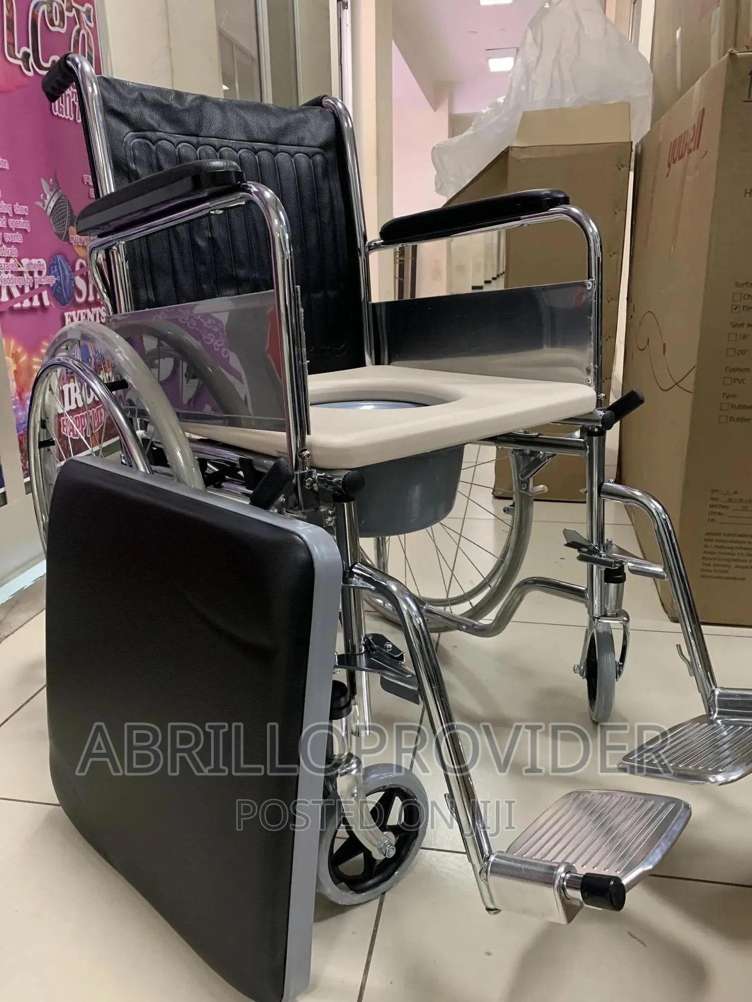የሚተጣጠፍ የሚታጠቡበት Wheelchair|Commode Wheelchair|Wheelchair|T9