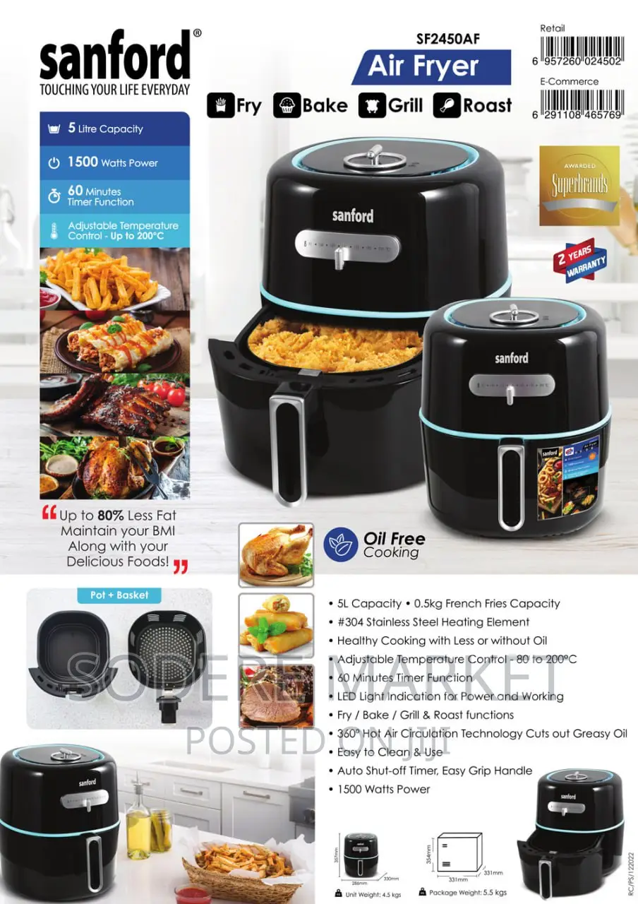 SANFORD 5.0 Liter Digital Air Frye