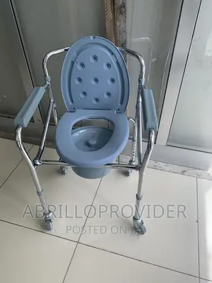 Photo - Aluminum Folding Roll in Shower Chair|Elderly Commode Chair