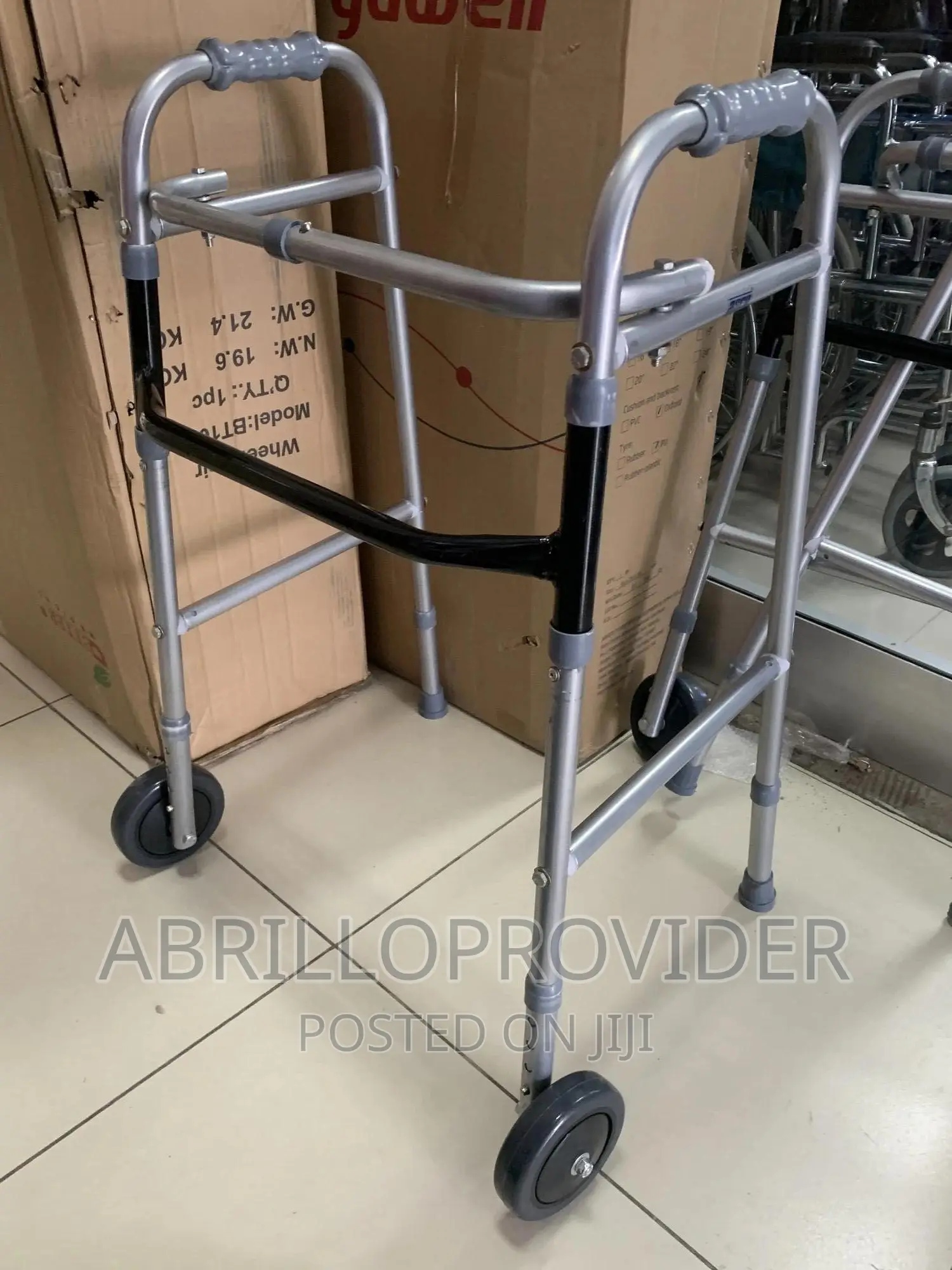 Adult Walker With Wheels - Portable Medical Walker=Walker