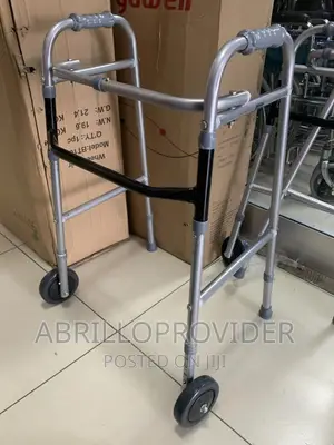 Photo - Adult Walker With Wheels - Portable Medical Walker=Walker