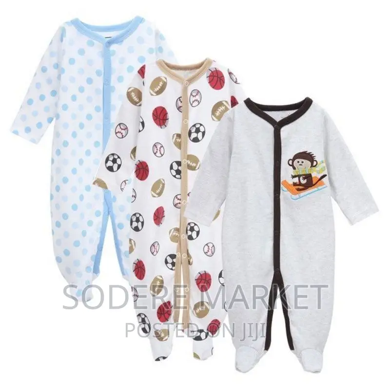 3-Piece In1 Newborn Baby Foot(የዱባይ) Wrapped Jumpsuit