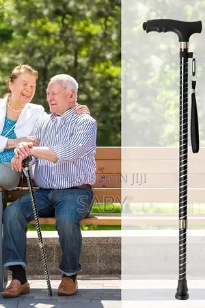 Adjustable Anti-Slip Walking Stick With Led Light