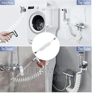 Flexible Spring Toilet and Shower Spray Gun
