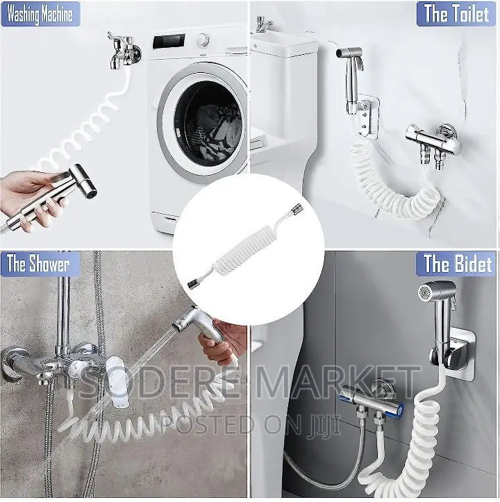 Flexible Spring Toilet and Shower Spray Gun