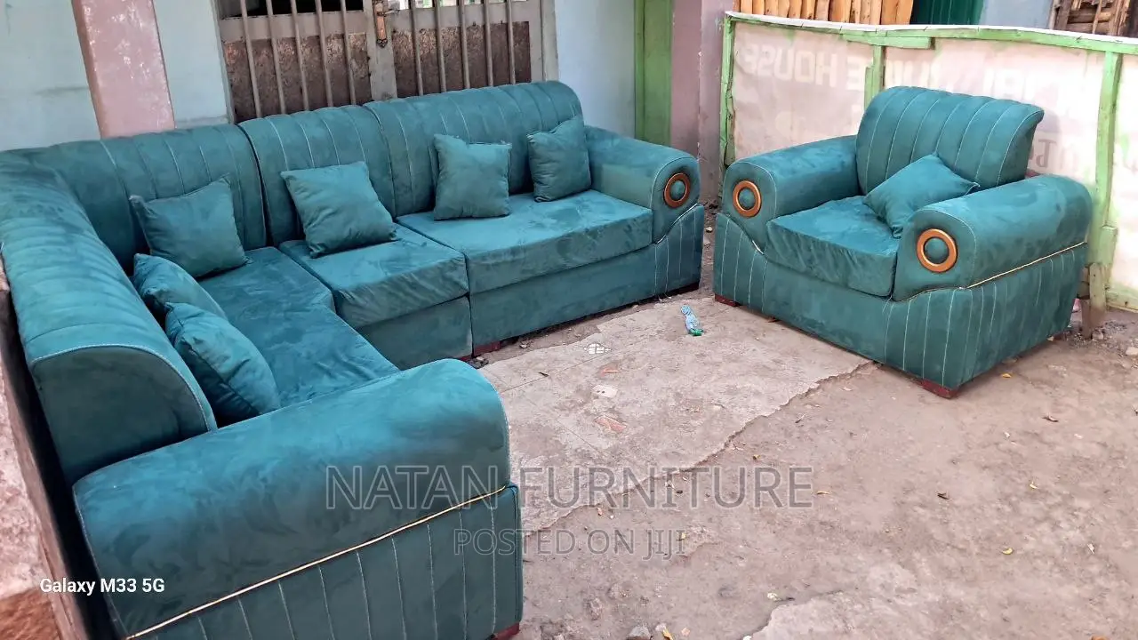 Corner L-Shape Sofa Made of Wooden Material Withe High Qty.