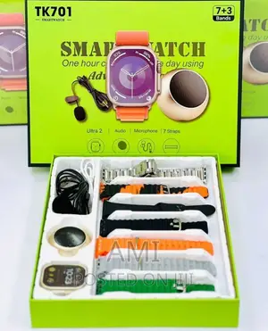 TK701 Smart Watch + Mini Speaker + Microphone + 7 Free Strap