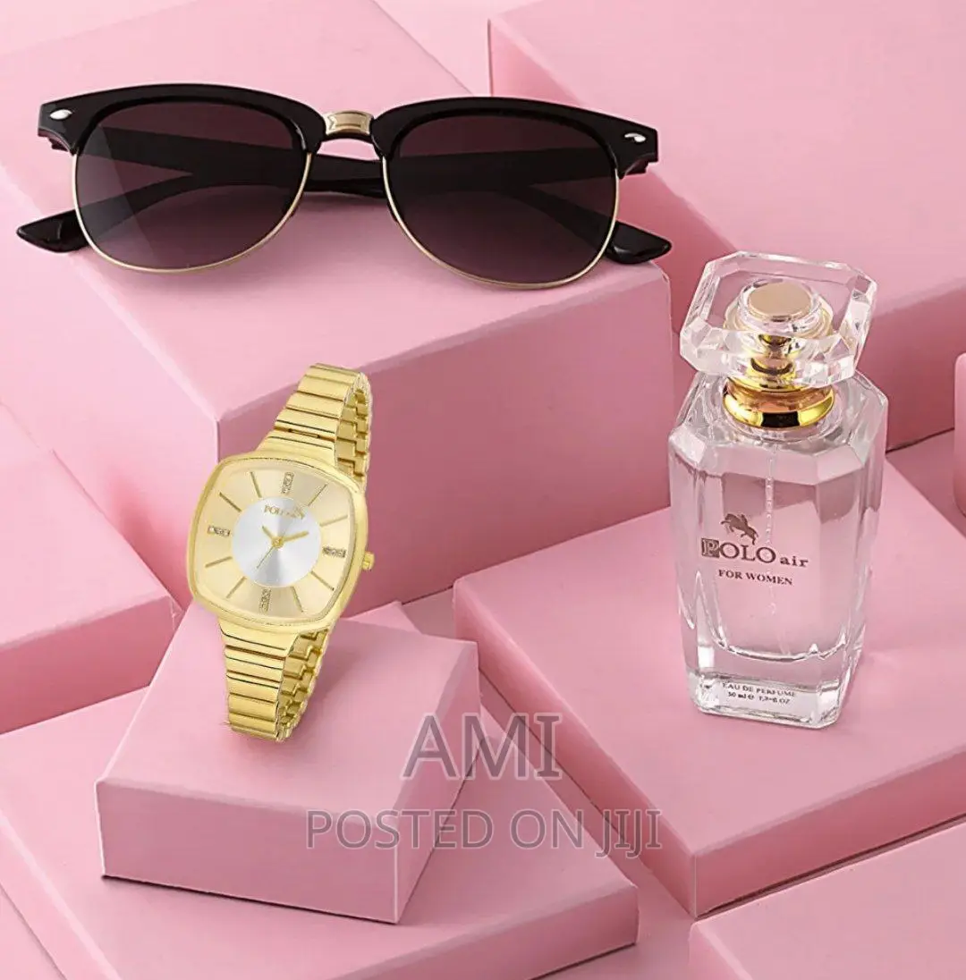 POLO AIR Women's Wristwatch Set 50 Ml Perfume and Sunglass