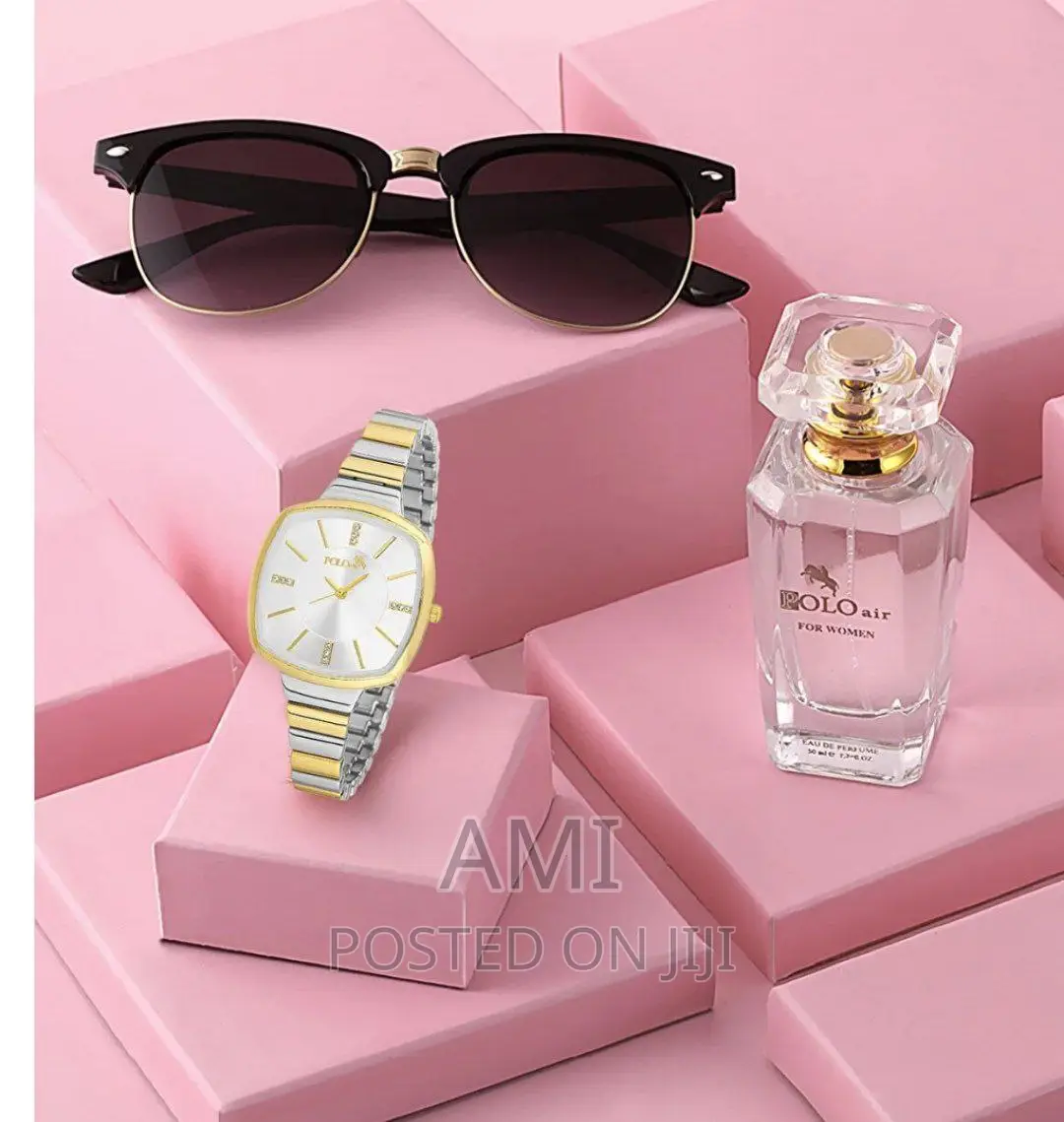 POLO AIR Women's Wristwatch Set 50 Ml Perfume and Sunglass