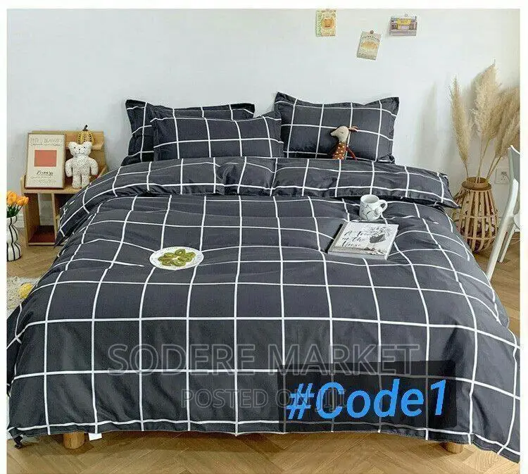 4 ትራሰ ጨርቅ ፣ 1 ኮምፈርት፣ 1 አንሶላ 
 220 በ 240 