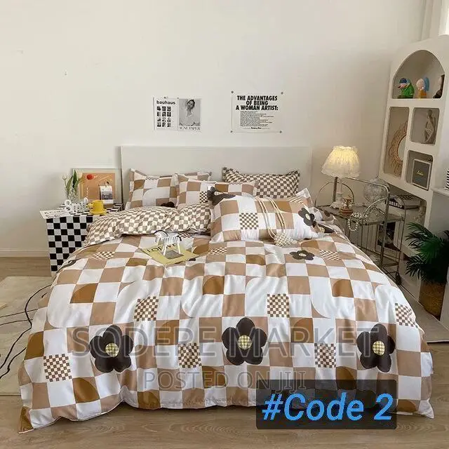 4 ትራሰ ጨርቅ ፣ 1 ኮምፈርት፣ 1 አንሶላ 
 220 በ 240 
