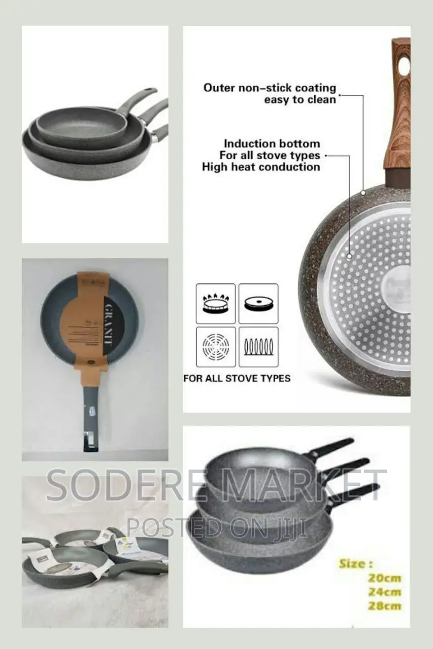 Momcoc Granite Coated Frying Pan Set