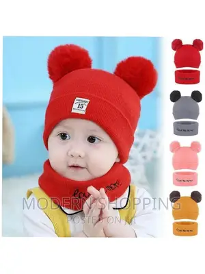 Photo - Toddler Knitted Hat Beanie Cap Scarf Set