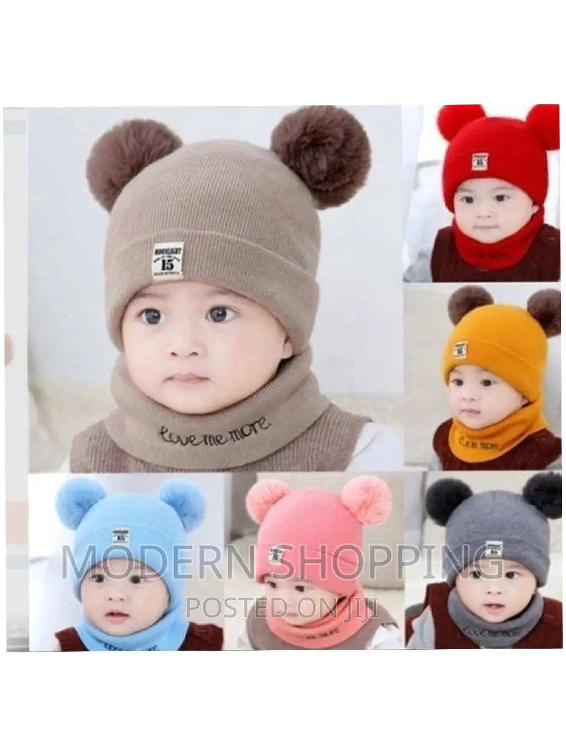 Toddler Knitted Hat Beanie Cap Scarf Set