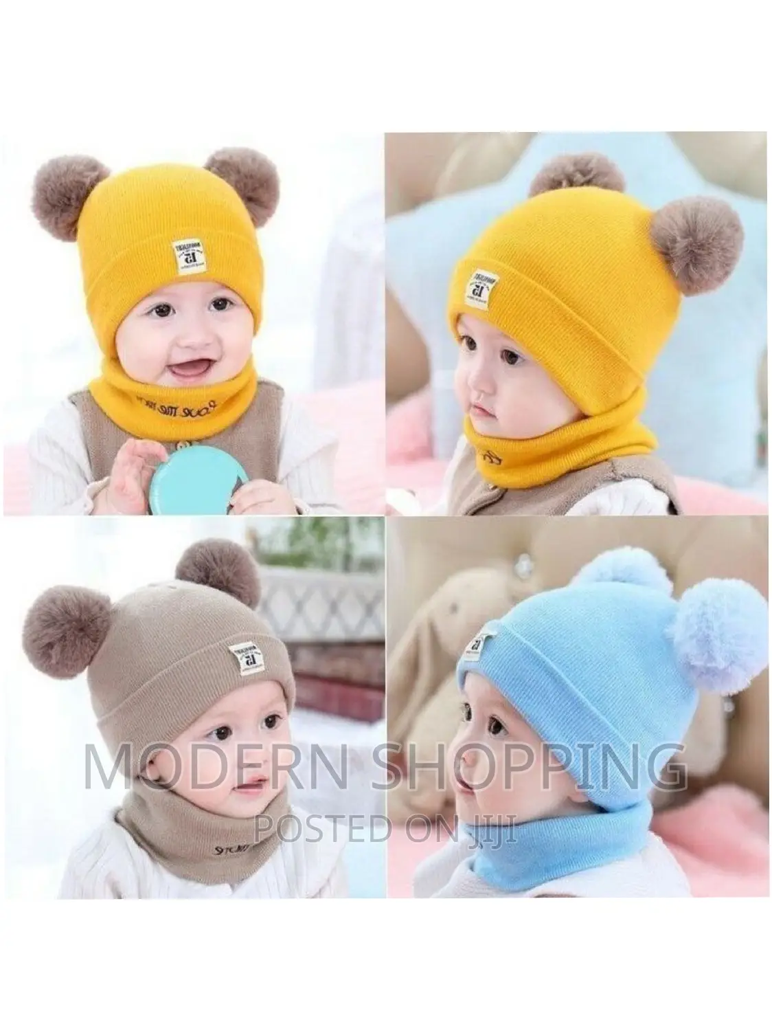 Toddler Knitted Hat Beanie Cap Scarf Set