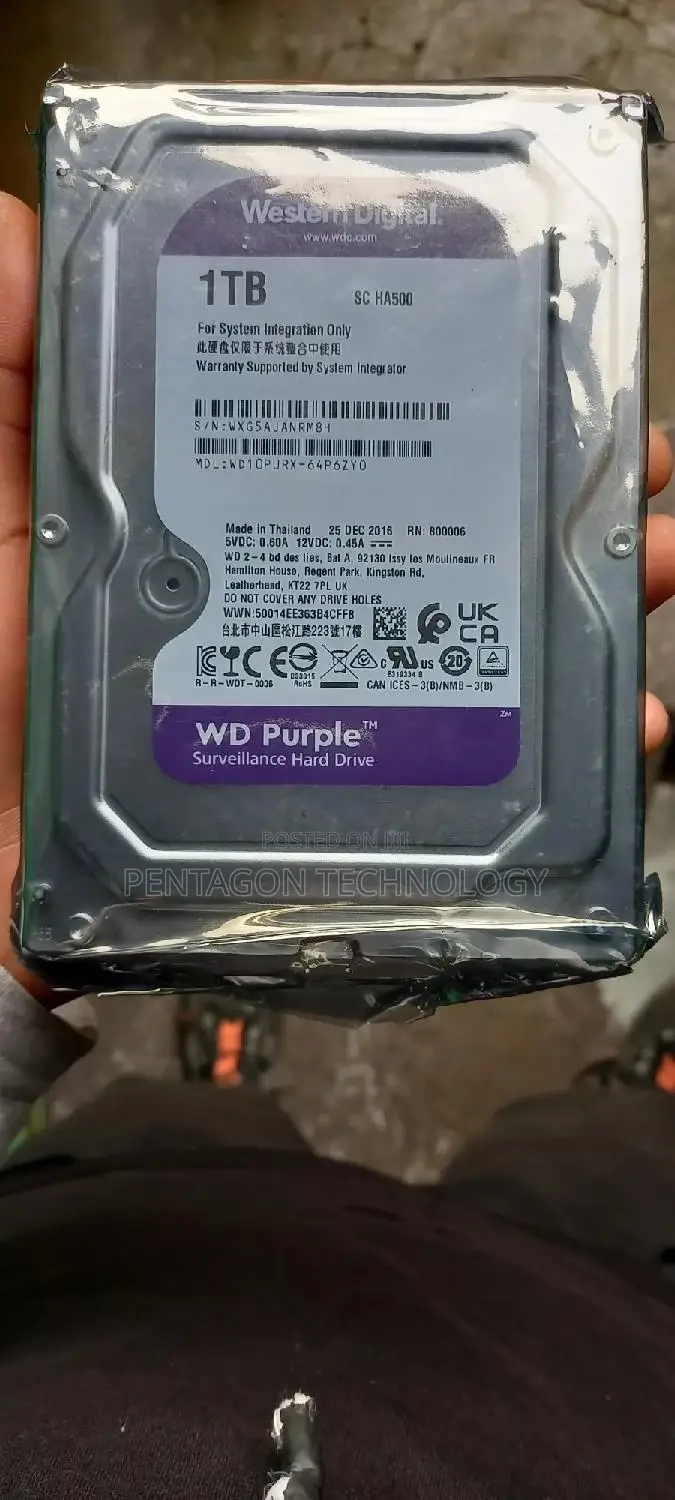 HHD Wd Purple Surveillance 1tb