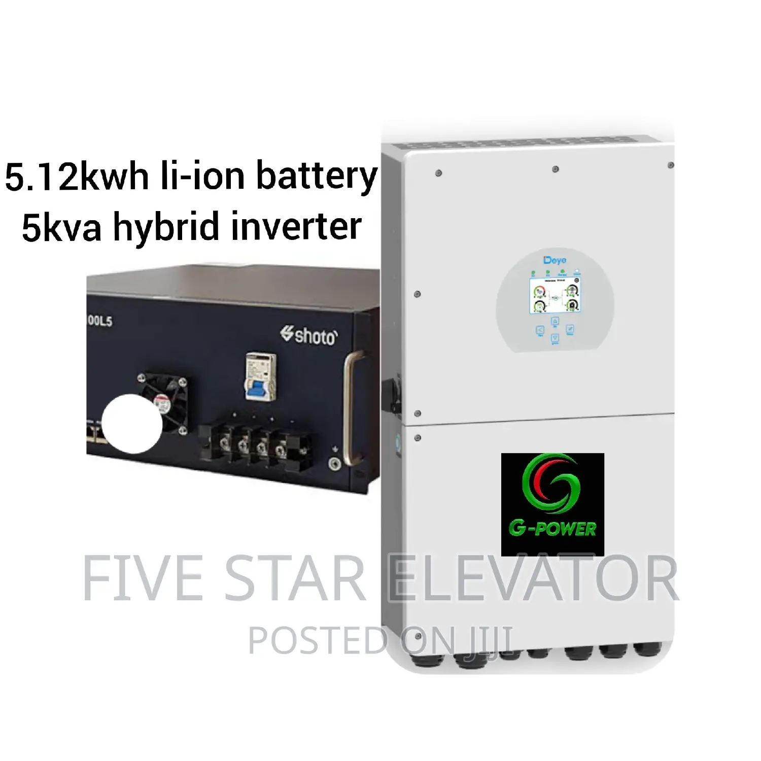 Lithium Ion Battery With Hybrid Inverter and Solar