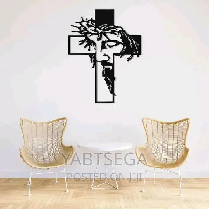 Black Cross Wall Art Decoration Delicate Design