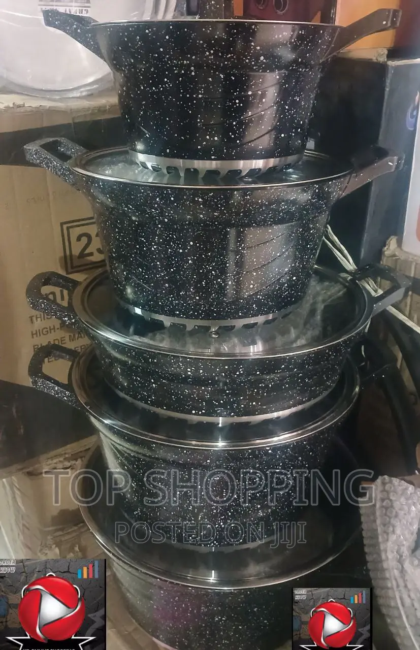 Unique 5 in 1 Granite Cookware Set Granite