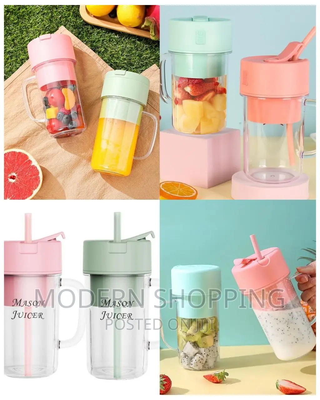 Mini Rechargeable Juicer Cup With Straw