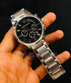 Emporio Armani Classic Chronograph Black Dial Black