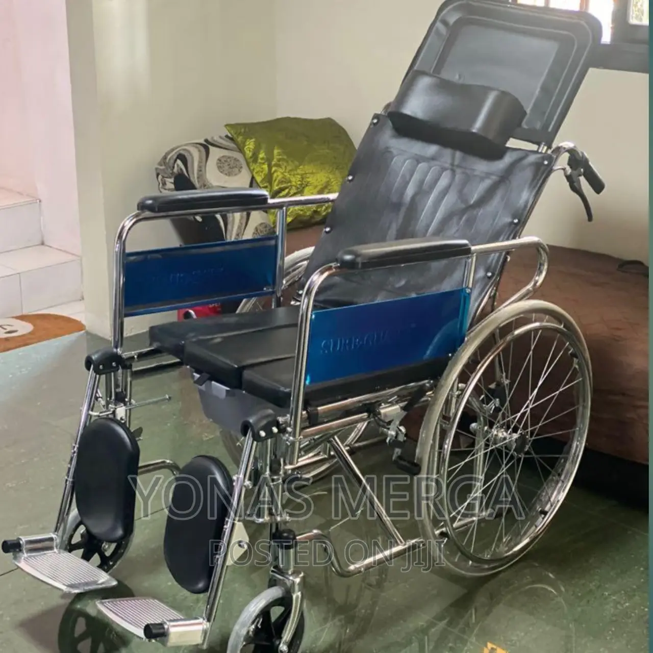 Wheelchair Medequip Reclining Commode Wheelchair(U Cut Seat)