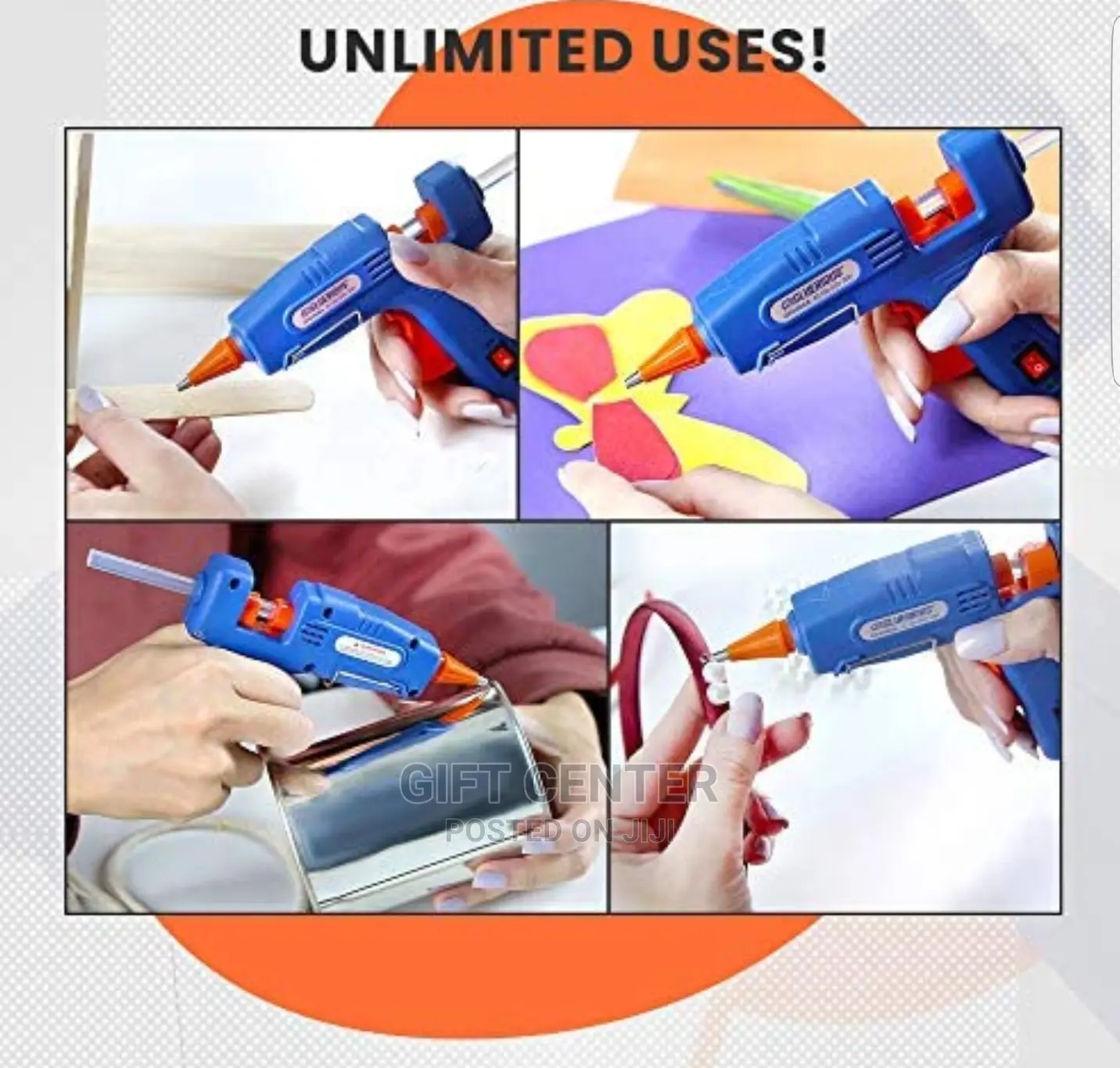 100watt Hot Glue Gun With 5 PCS Hot Melt Glue Stick Diycraft