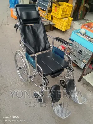 Reclining Patient Wheelchair, Weight Capacity: 351-450 LBS