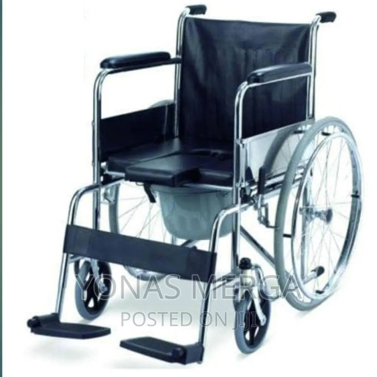Commode Wheelchair Powder Coated, Model /Number: ML-CPC-001