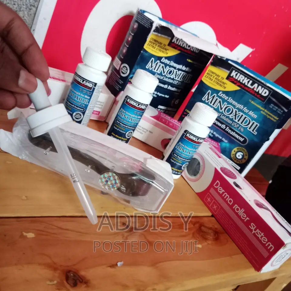 Kirkland Minoxidil USA Original and Derma Roller