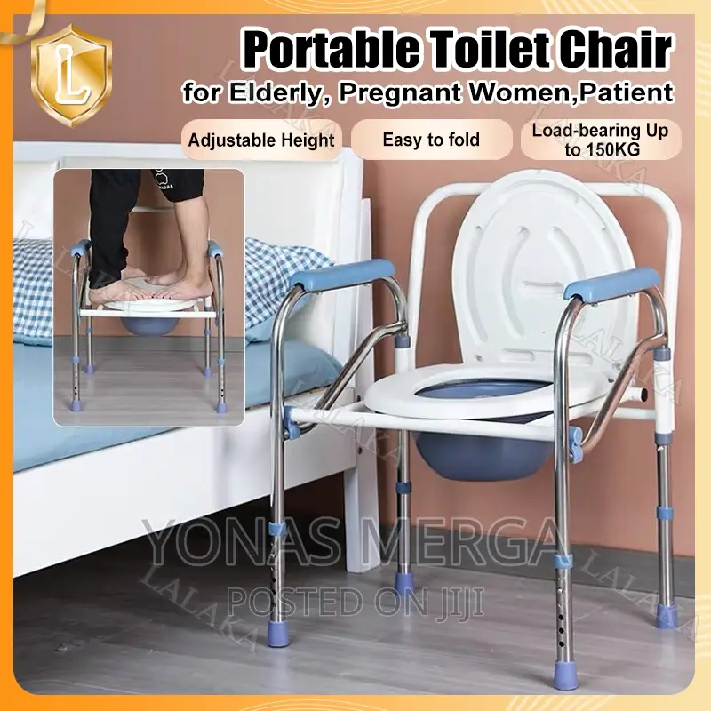 Toilet /Commode Chair Light and Foldable for Easy Keeping.