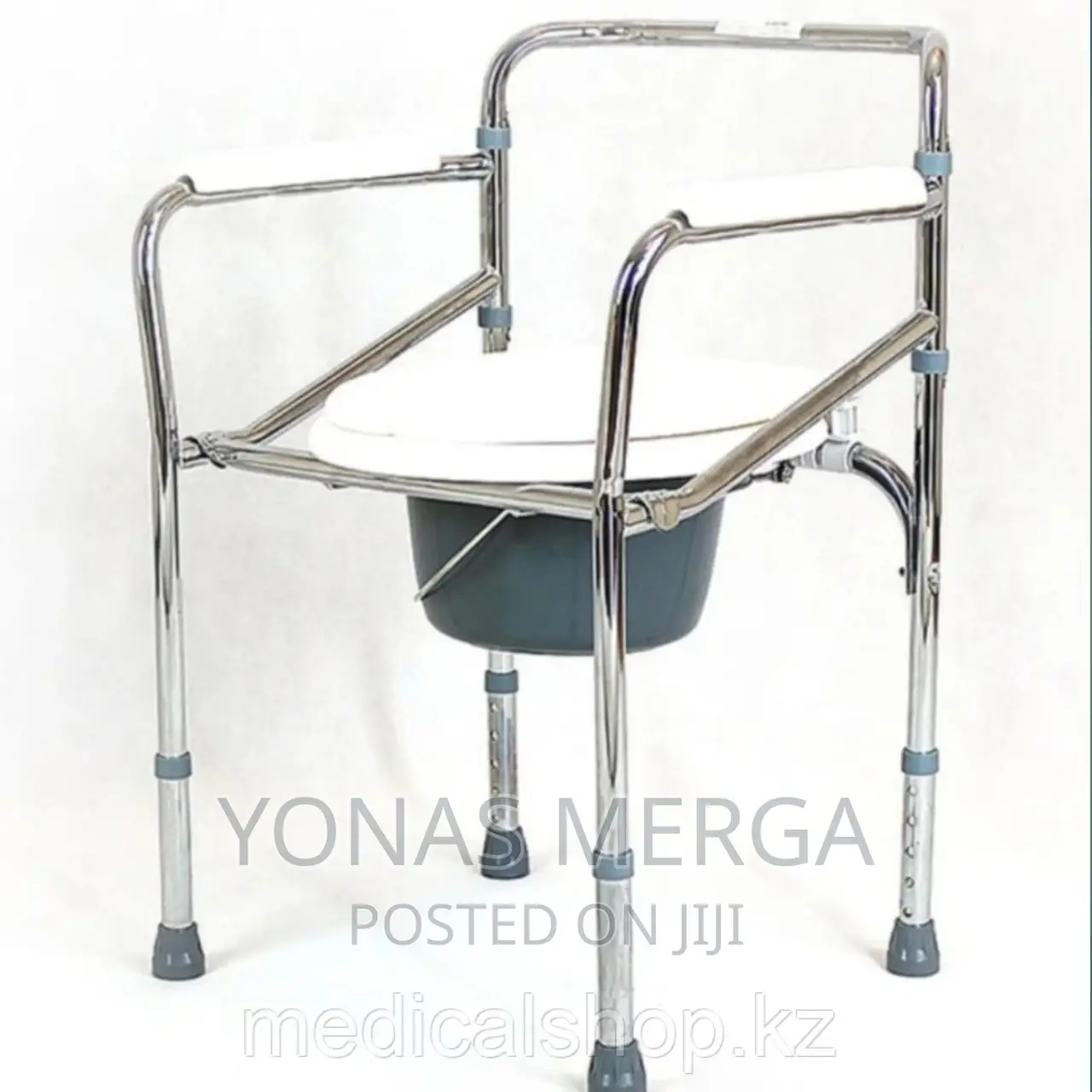 Toilet Chair 3in-1 Usage-Bedside Commode, Raised Toilet Seat