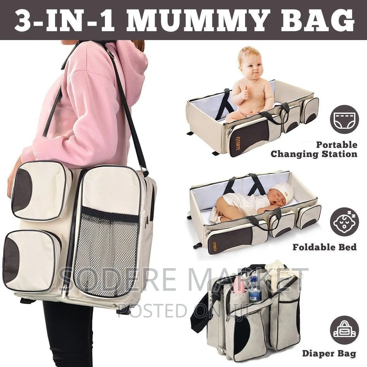 3in1 Portable Bed Travel Bag