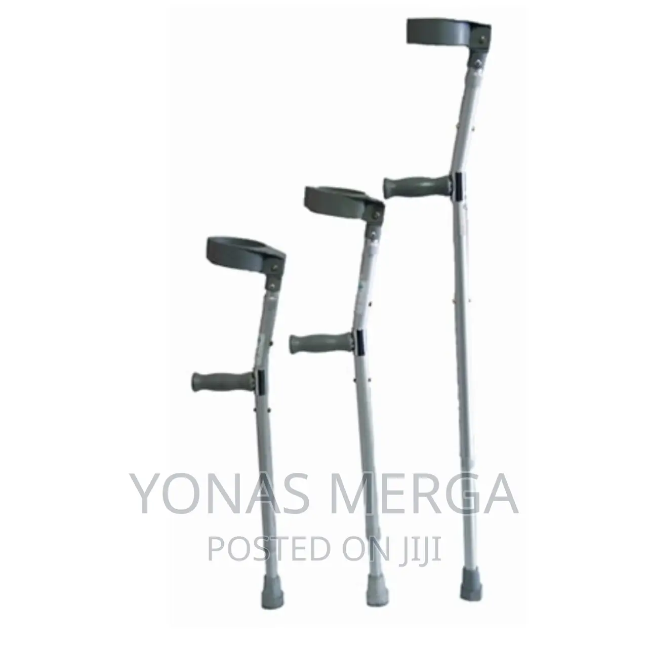 Crutches Assistance/Adjustable With Comfy Handle,Black,1pc