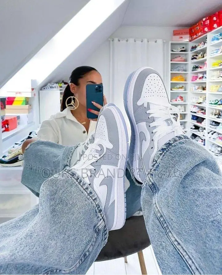 Premium Master Quality Nike Air Jordan1 Low Wolf Grey