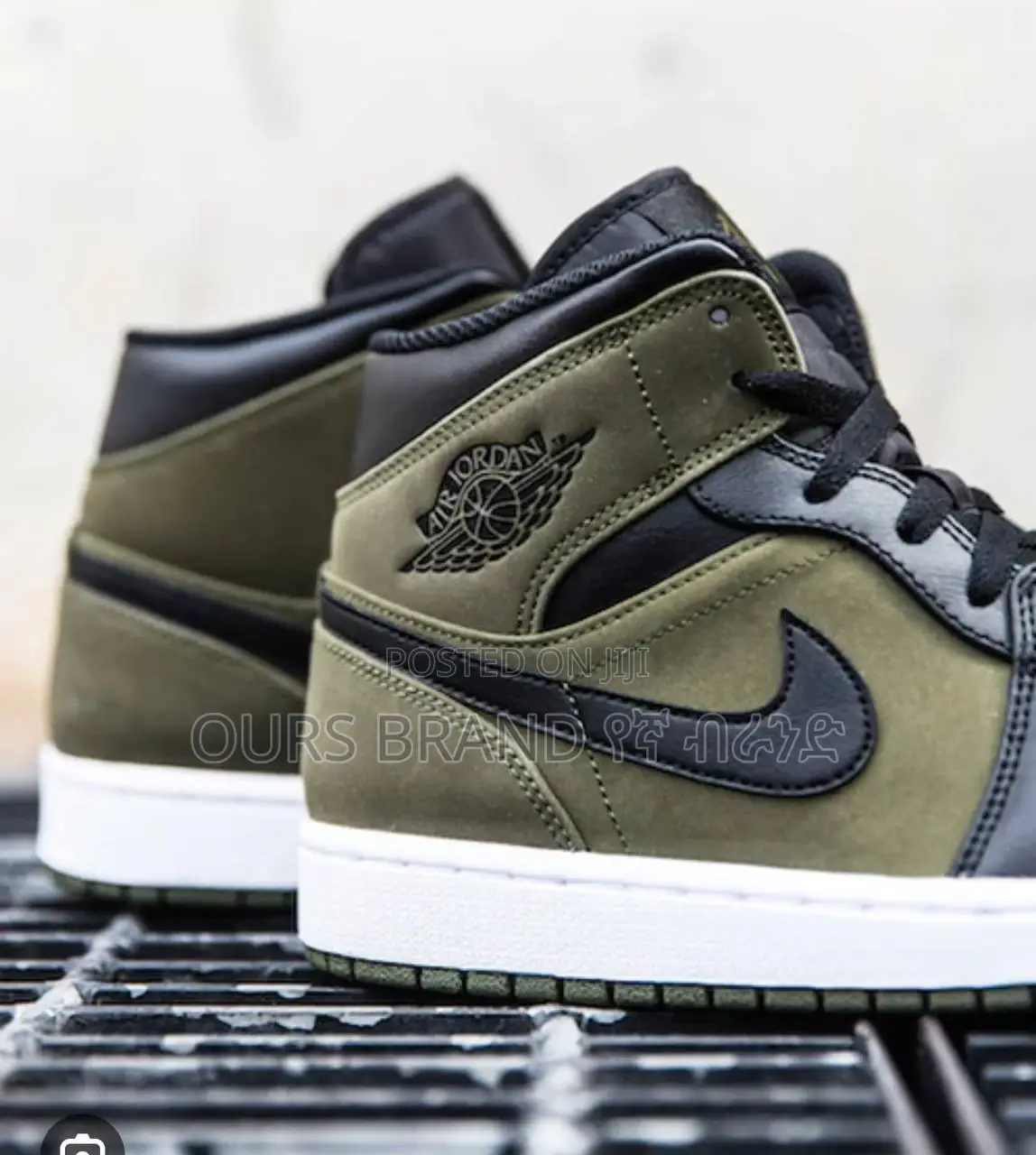Premium Quality Nike Air Jordan 1 Olive Canvas