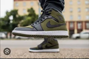 Premium Quality Nike Air Jordan 1 Olive Canvas