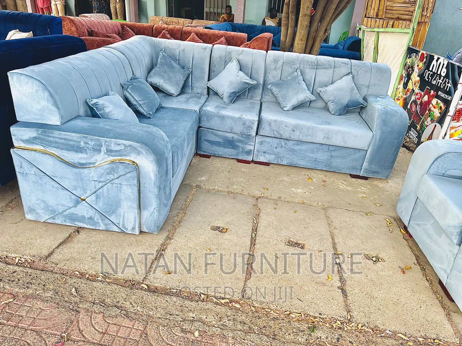 L Shape Corner Sofa Made of Wooden Material Withe High Quali