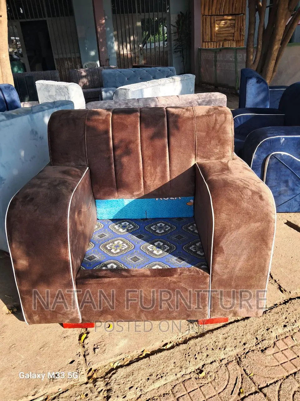 L-Shape Corner Sofa Made of Wooden Material