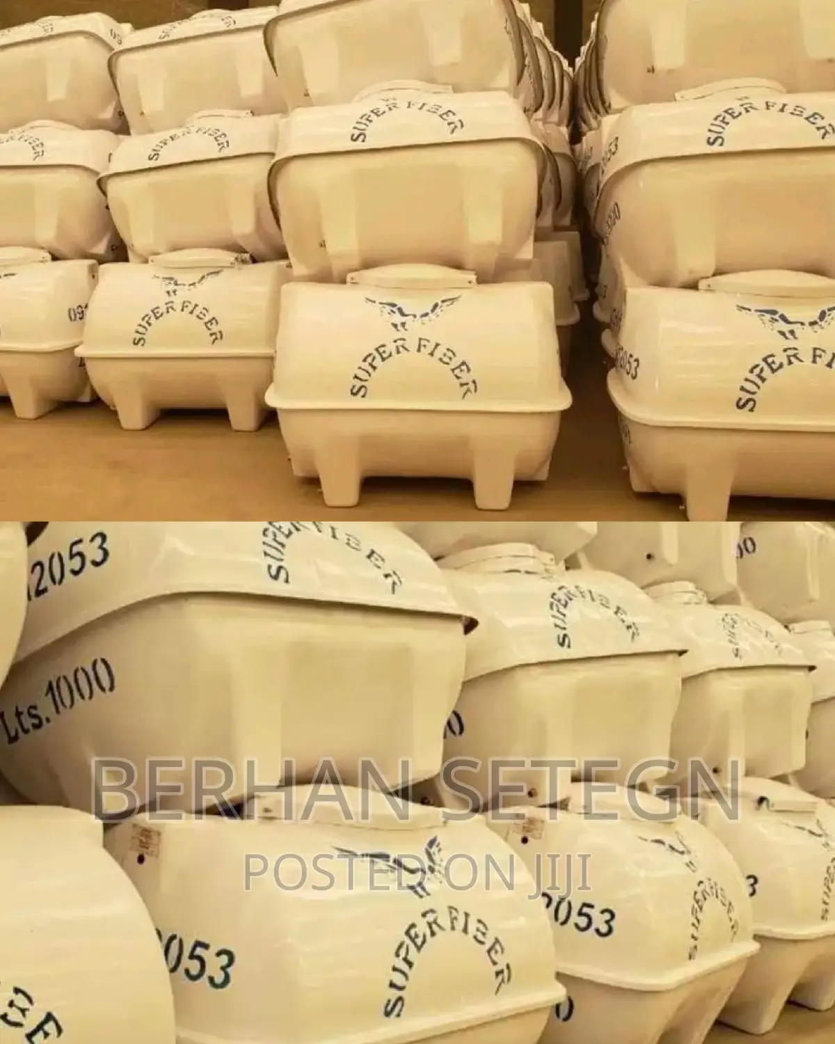 ሱፐር የውሀ ታንከር Super Fiber Glass Water Tanker Roto