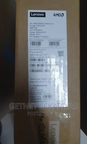 New Laptop Lenovo IdeaPad 130 8GB AMD Ryzen 5 SSD 512GB