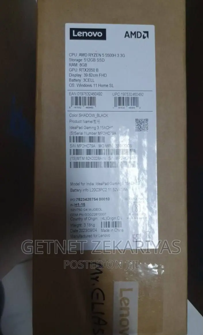 New Laptop Lenovo IdeaPad 130 8GB AMD Ryzen 5 SSD 512GB