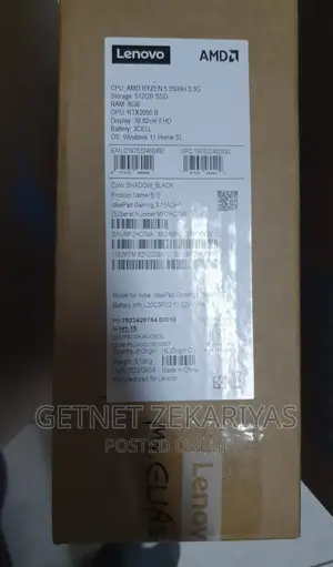 New Laptop Lenovo IdeaPad 130 8GB AMD Ryzen 5 SSD 512GB